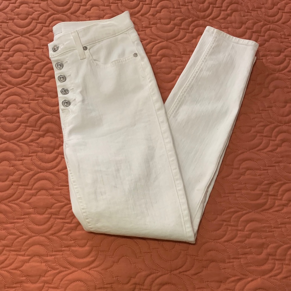 7 FOR ALL MANKIND Button Fly Super Skinny Jeans